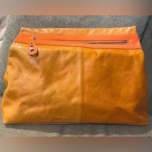 Unique colorful leather clutch